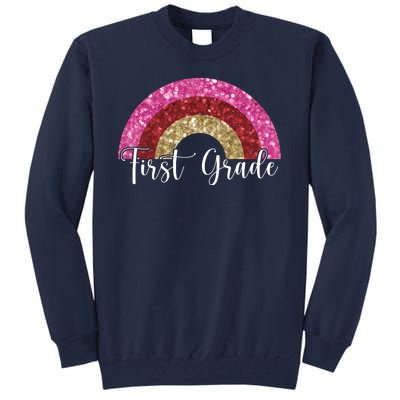 First Grade Cute Rainbow Back To School Tall Sweatshirt