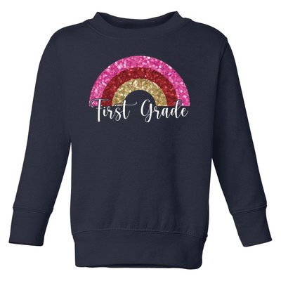 First Grade Cute Rainbow Back To School Toddler Sweatshirt