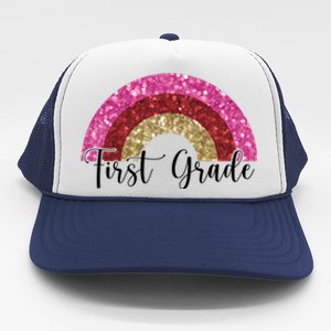 First Grade Cute Rainbow Back To School Trucker Hat