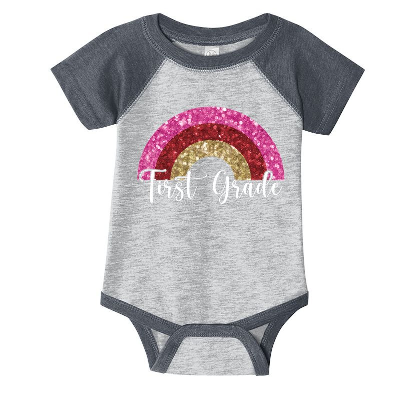 First Grade Cute Rainbow Back To School Infant Baby Jersey Bodysuit