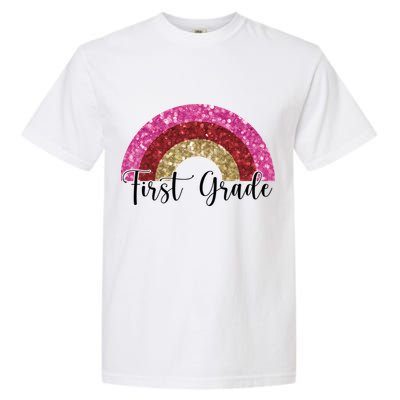 First Grade Cute Rainbow Back To School Garment-Dyed Heavyweight T-Shirt