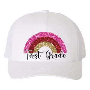 First Grade Cute Rainbow Back To School Yupoong Adult 5-Panel Trucker Hat