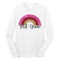 First Grade Cute Rainbow Back To School Long Sleeve Shirt