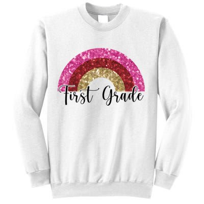 First Grade Cute Rainbow Back To School Sweatshirt