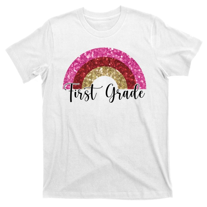 First Grade Cute Rainbow Back To School T-Shirt