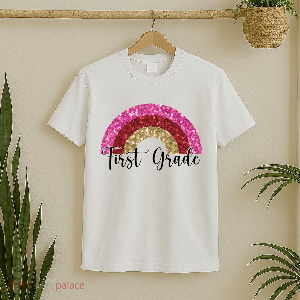 First Grade Cute Rainbow Back To School T-Shirt