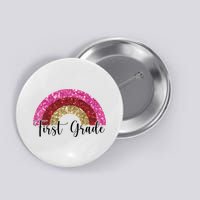 First Grade Cute Rainbow Back To School Button