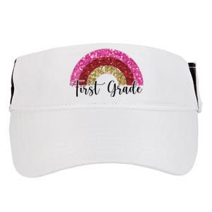 First Grade Cute Rainbow Back To School Adult Drive Performance Visor