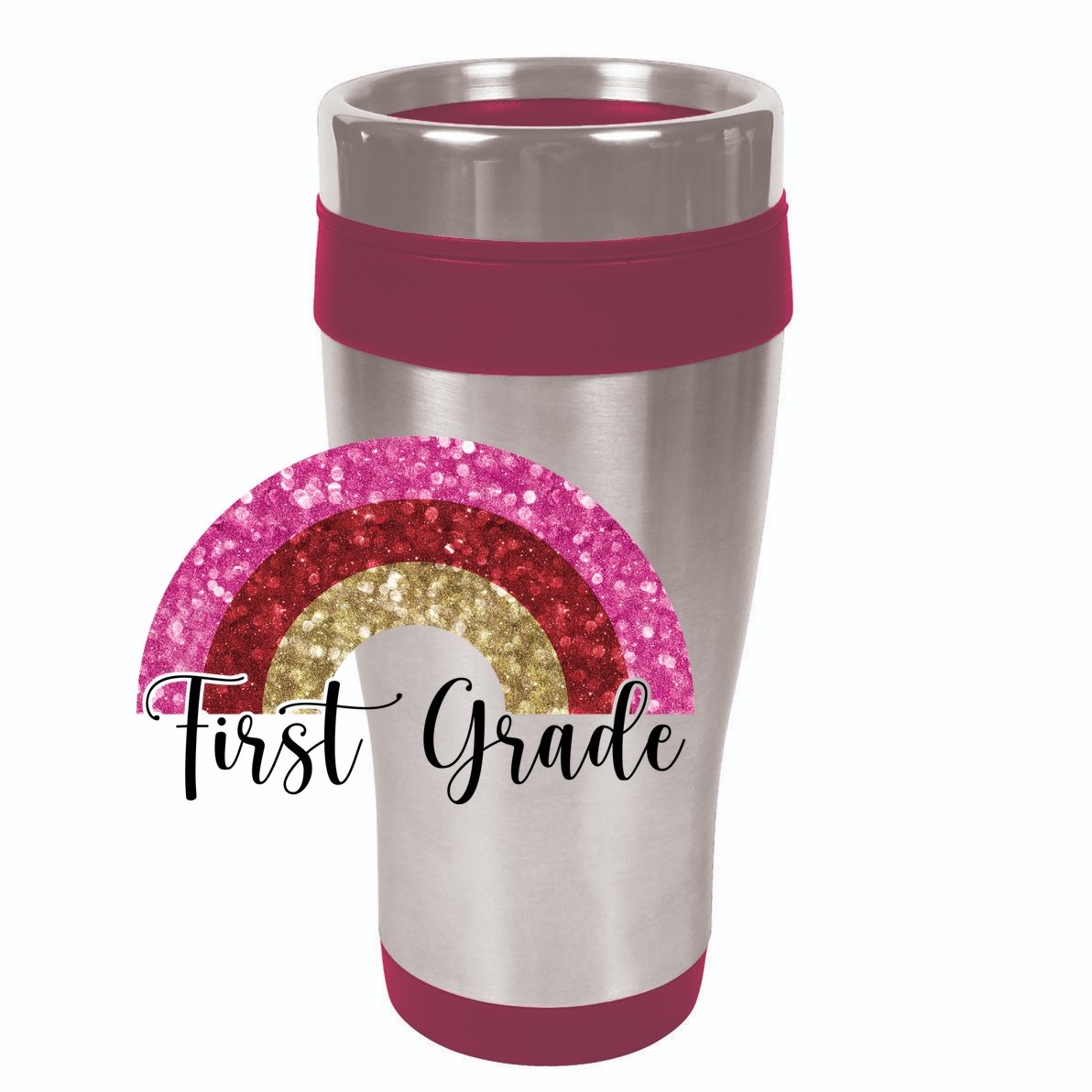 First Grade Cute Rainbow Back To School 15oz Campfire Ceramic Mug