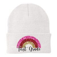 First Grade Cute Rainbow Back To School Knit Cap Winter Beanie