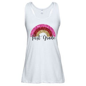 First Grade Cute Rainbow Back To School Ladies Essential Flowy Tank