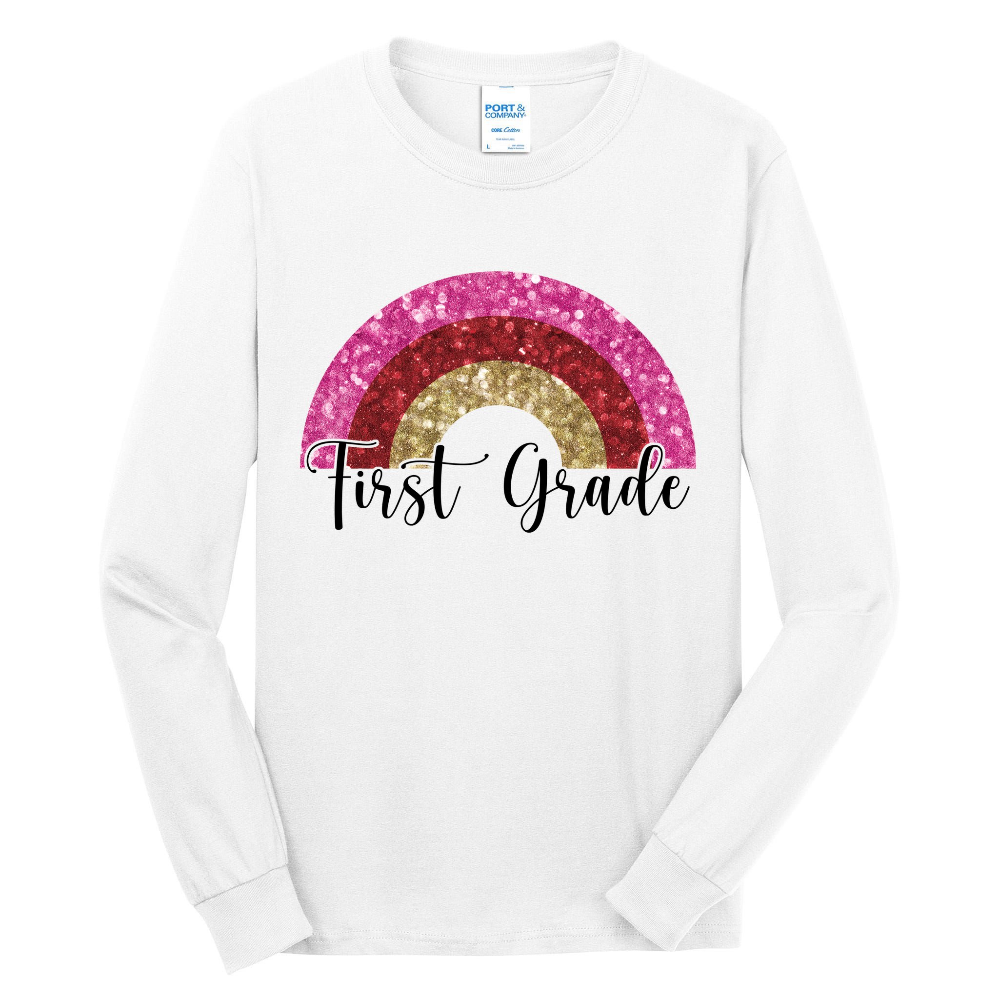 First Grade Cute Rainbow Back To School Tall Long Sleeve T-Shirt