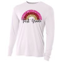 First Grade Cute Rainbow Back To School Cooling Performance Long Sleeve Crew