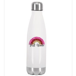 First Grade Cute Rainbow Back To School Stainless Steel Insulated Water Bottle