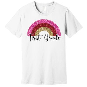 First Grade Cute Rainbow Back To School Premium T-Shirt