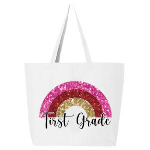 First Grade Cute Rainbow Back To School 25L Jumbo Tote