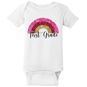 First Grade Cute Rainbow Back To School Baby Bodysuit