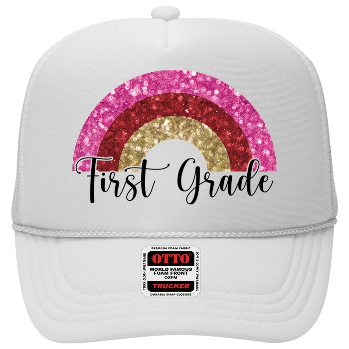 First Grade Cute Rainbow Back To School Trucker Hat