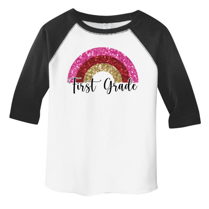 First Grade Cute Rainbow Back To School Toddler Fine Jersey T-Shirt