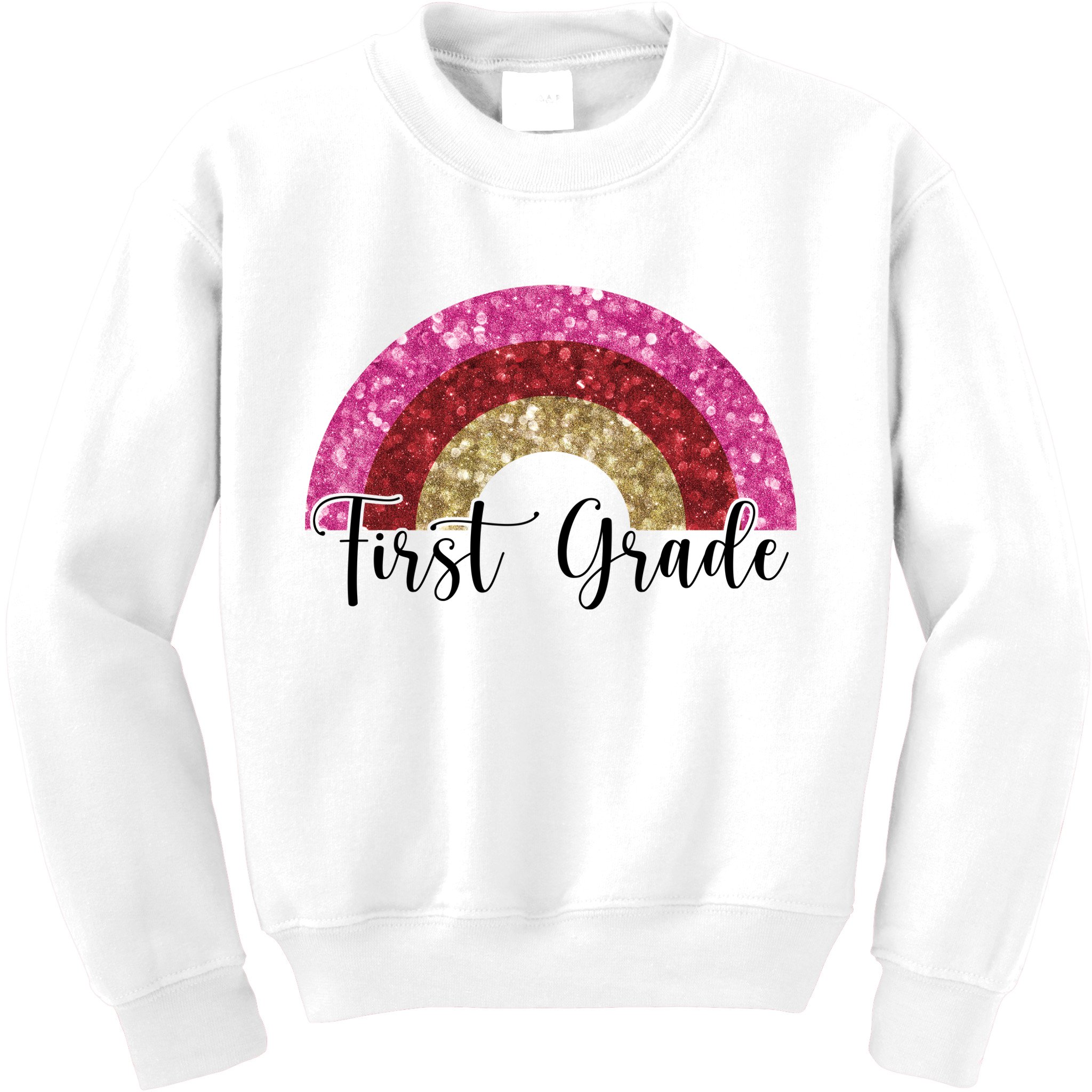 First Grade Cute Rainbow Back To School Kids Sweatshirt
