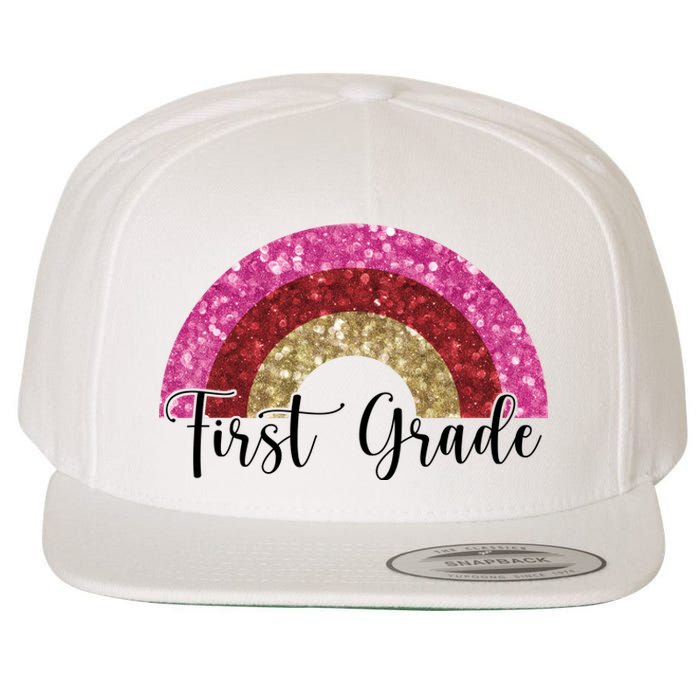 First Grade Cute Rainbow Back To School Wool Snapback Cap