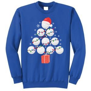 Funny Golfing Christmas Tree Christmas Golf Ball Golfer Funny Gift Tall Sweatshirt