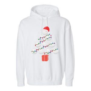 Funny Golfing Christmas Tree Christmas Golf Ball Golfer Funny Gift Garment-Dyed Fleece Hoodie