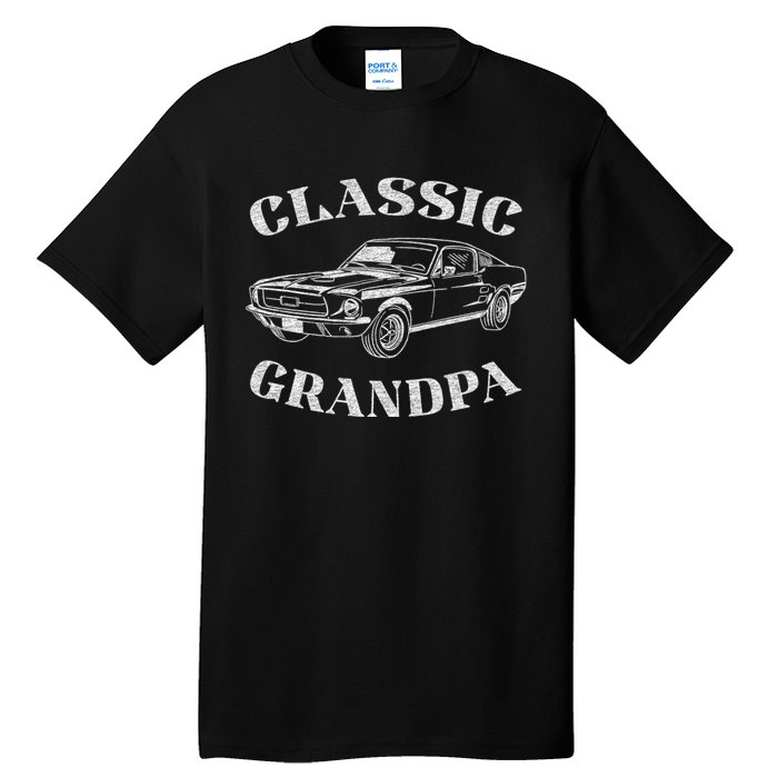 Funny Grandpa Classic Car Graphic Tall T-Shirt