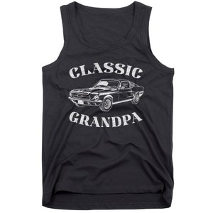 Funny Grandpa Classic Car Graphic Tank Top