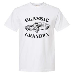 Funny Grandpa Classic Car Graphic Garment-Dyed Heavyweight T-Shirt