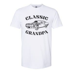 Funny Grandpa Classic Car Graphic Softstyle CVC T-Shirt