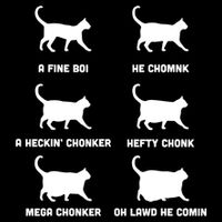 Funny Gift Cats Meme Chonk Cat Chart Cooling Performance Crew T-Shirt