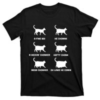 Funny Gift Cats Meme Chonk Cat Chart T-Shirt