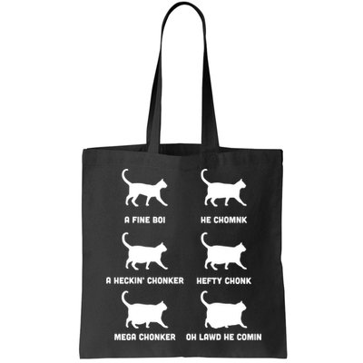 Funny Gift Cats Meme Chonk Cat Chart Bag