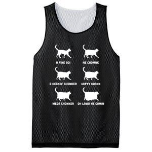 Funny Gift Cats Meme Chonk Cat Chart Mesh Reversible Basketball Jersey Tank