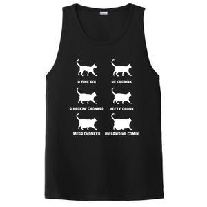 Funny Gift Cats Meme Chonk Cat Chart PosiCharge Competitor Tank