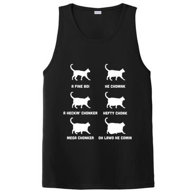 Funny Gift Cats Meme Chonk Cat Chart PosiCharge Competitor Tank