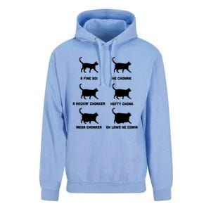 Funny Gift Cats Meme Chonk Cat Chart Unisex Surf Hoodie