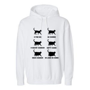 Funny Gift Cats Meme Chonk Cat Chart Garment-Dyed Fleece Hoodie