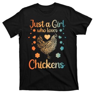 Funny Girl Chicken Design For Women Mom Chicken Lover T-Shirt