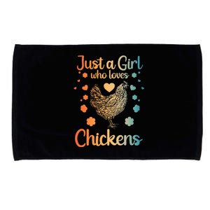 Funny Girl Chicken Design For Women Mom Chicken Lover Microfiber Hand Towel