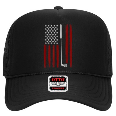 Funny Golf Club Retro American Flag Golf Gift For Golfer Gift Trucker Hat
