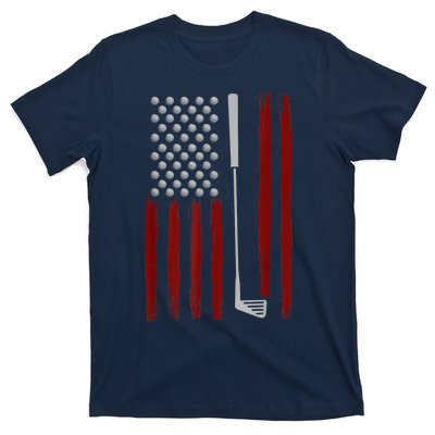 Funny Golf Club Retro American Flag Golf Gift For Golfer Gift T-Shirt