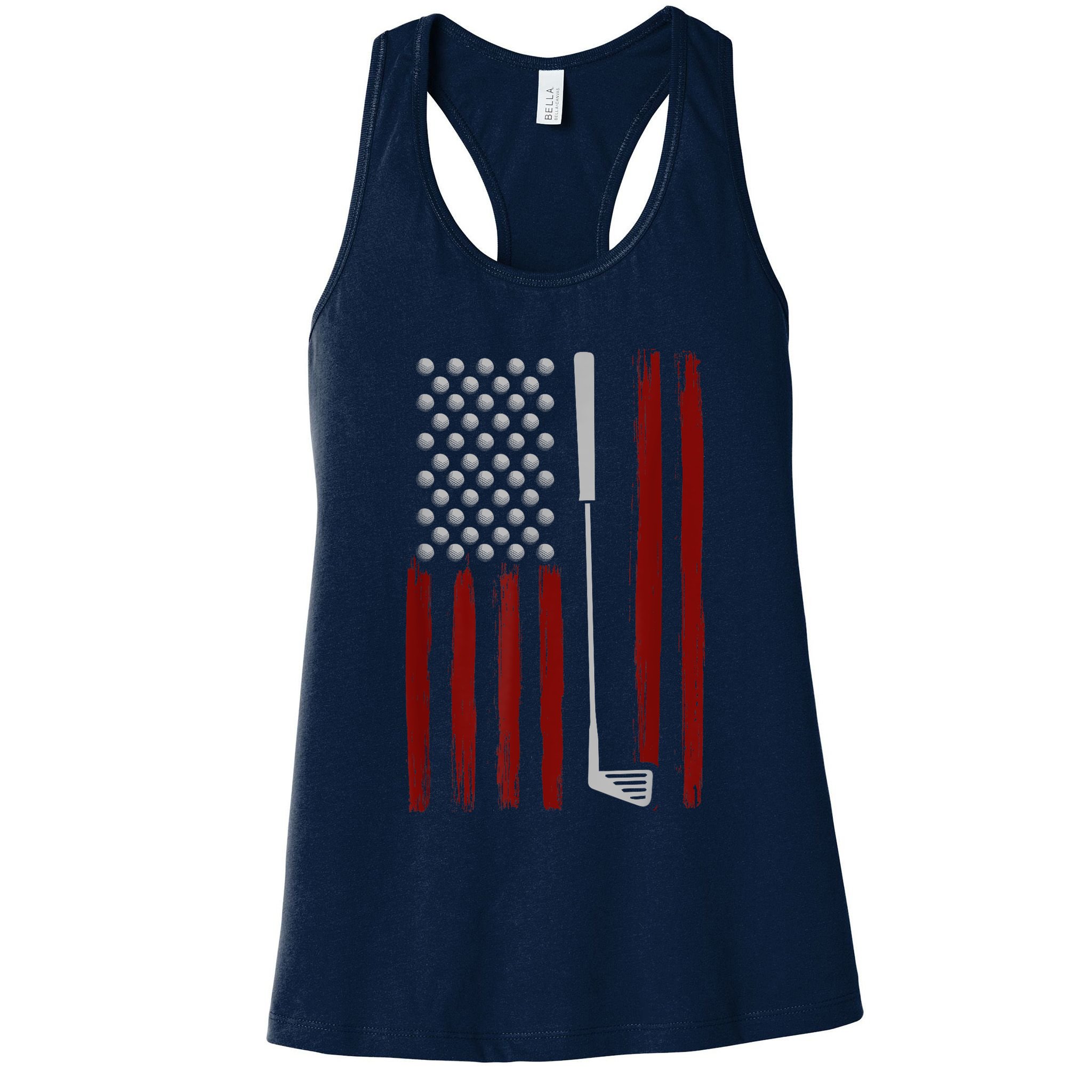 Funny Golf Club Retro American Flag Golf Gift For Golfer Gift Womens Tank Top