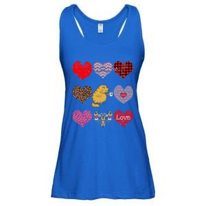 Funny Ginger Cat Hearts Pattern Coffee Lover Valentines Day Gift Ladies Essential Flowy Tank