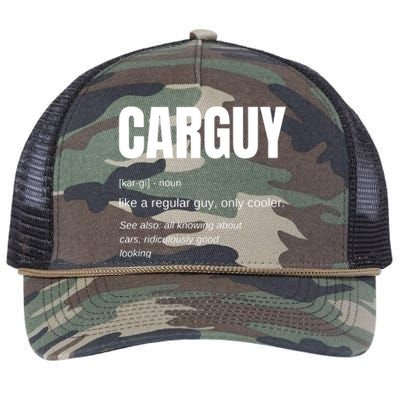 Funny Gift Car Guy Definition Retro Rope Trucker Hat Cap