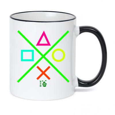 Funny Game Control Symbols Gift 11oz Black Color Changing Mug