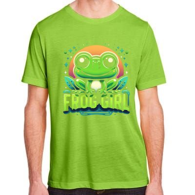 Frog Girl Cute Kawaii Anime Aesthetic Family Ambhibian Lover Adult ChromaSoft Performance T-Shirt