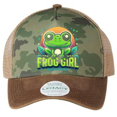 Frog Girl Cute Kawaii Anime Aesthetic Family Ambhibian Lover Legacy Tie Dye Trucker Hat