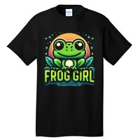 Frog Girl Cute Kawaii Anime Aesthetic Family Ambhibian Lover Tall T-Shirt